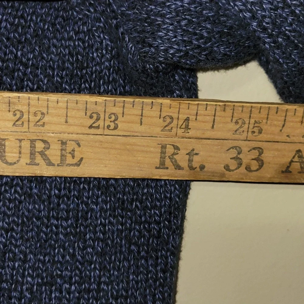 Calvin Klein Cable Knit‎ Sweater Pullover 1/4 Zip Mock Neck Long Sleeve Blue XXL